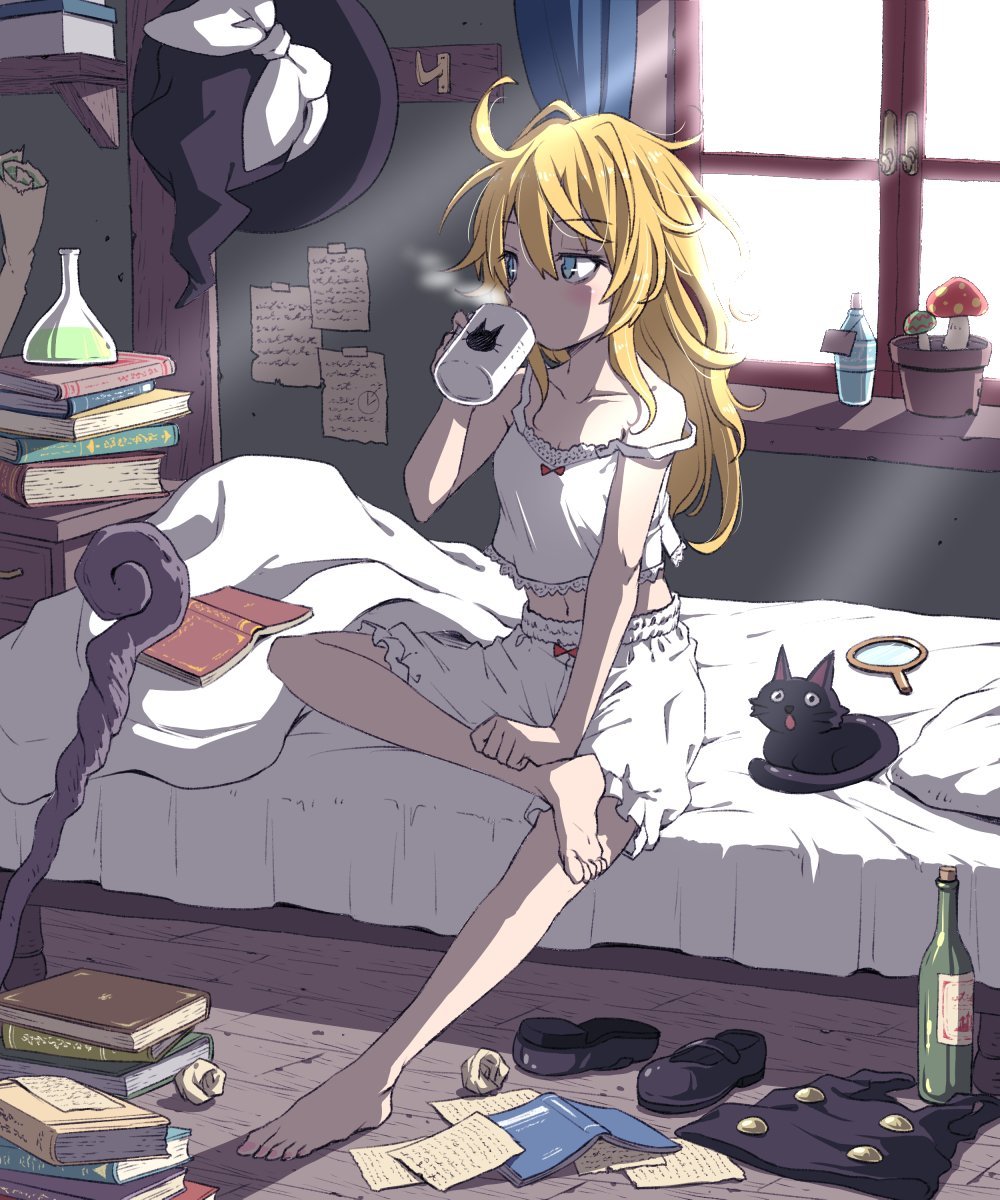 Morning - Anime art, Anime, Touhou, Kirisame marisa, Inuno rakugaki