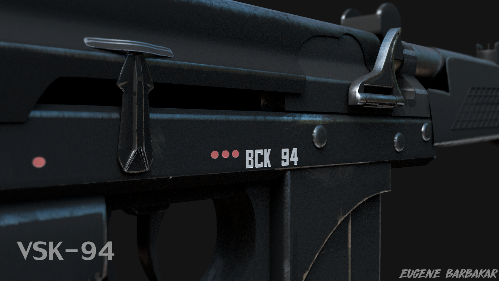 Model VSK-94 - 3DS max, Models, 3D, Weapon, Sun, Machine, Snipers, Longpost