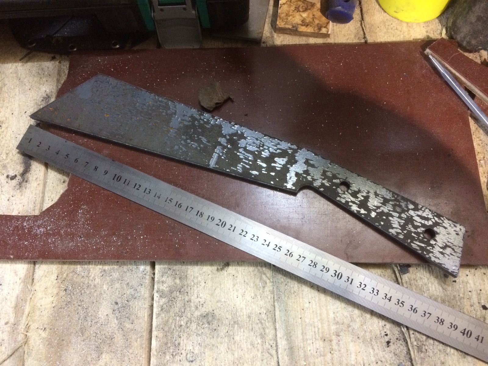 Making a heavy knife Glorious grunt. - My, , , Knife, Manufacturing, Needlework with process, Video, Longpost