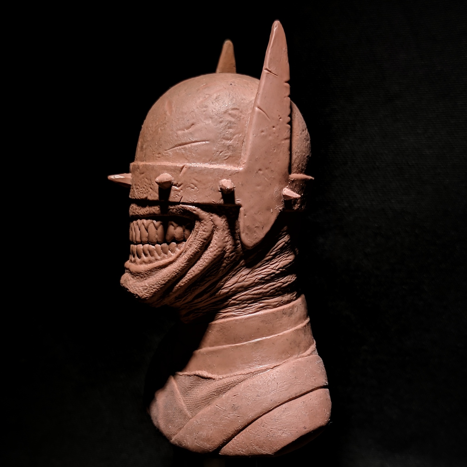 Batman Who Laughs plasticine bust - My, Batman, , , Creation, Friday, Friday tag is mine, Sculpture, Plasticine, Longpost