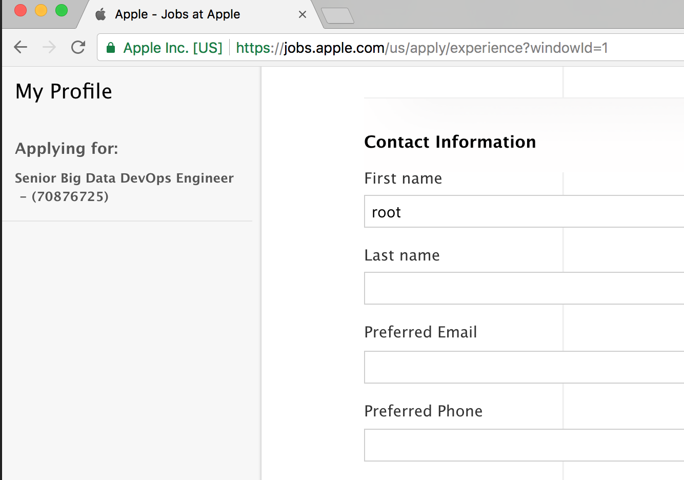 How to get a job at Apple. - Work, Apple, Root, Unix, IT, Reddit