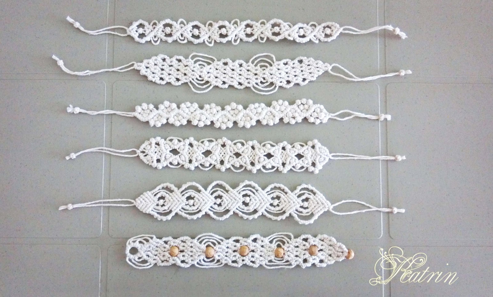 Cotton macrame bracelets - My, Macrame, A bracelet, Earrings, Cotton, Beads, Presents, Needlework without process, Longpost