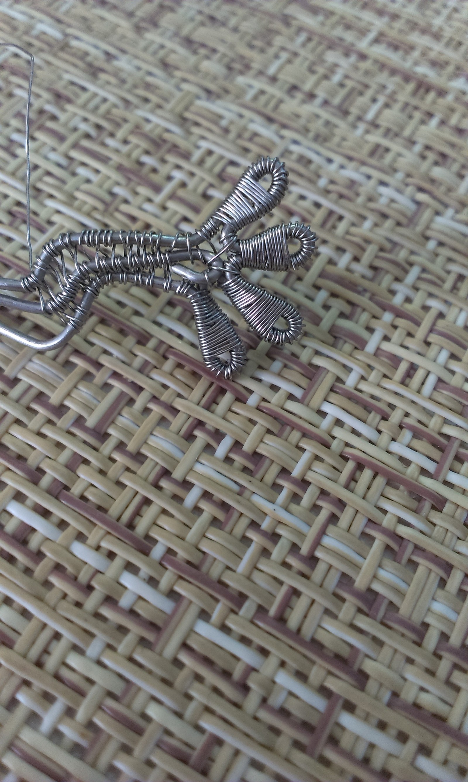 My wire creature. Gecko - My, Needlework with process, Gecko, Lizard, Brooch, Wire wrap, Wire jewelry, Longpost