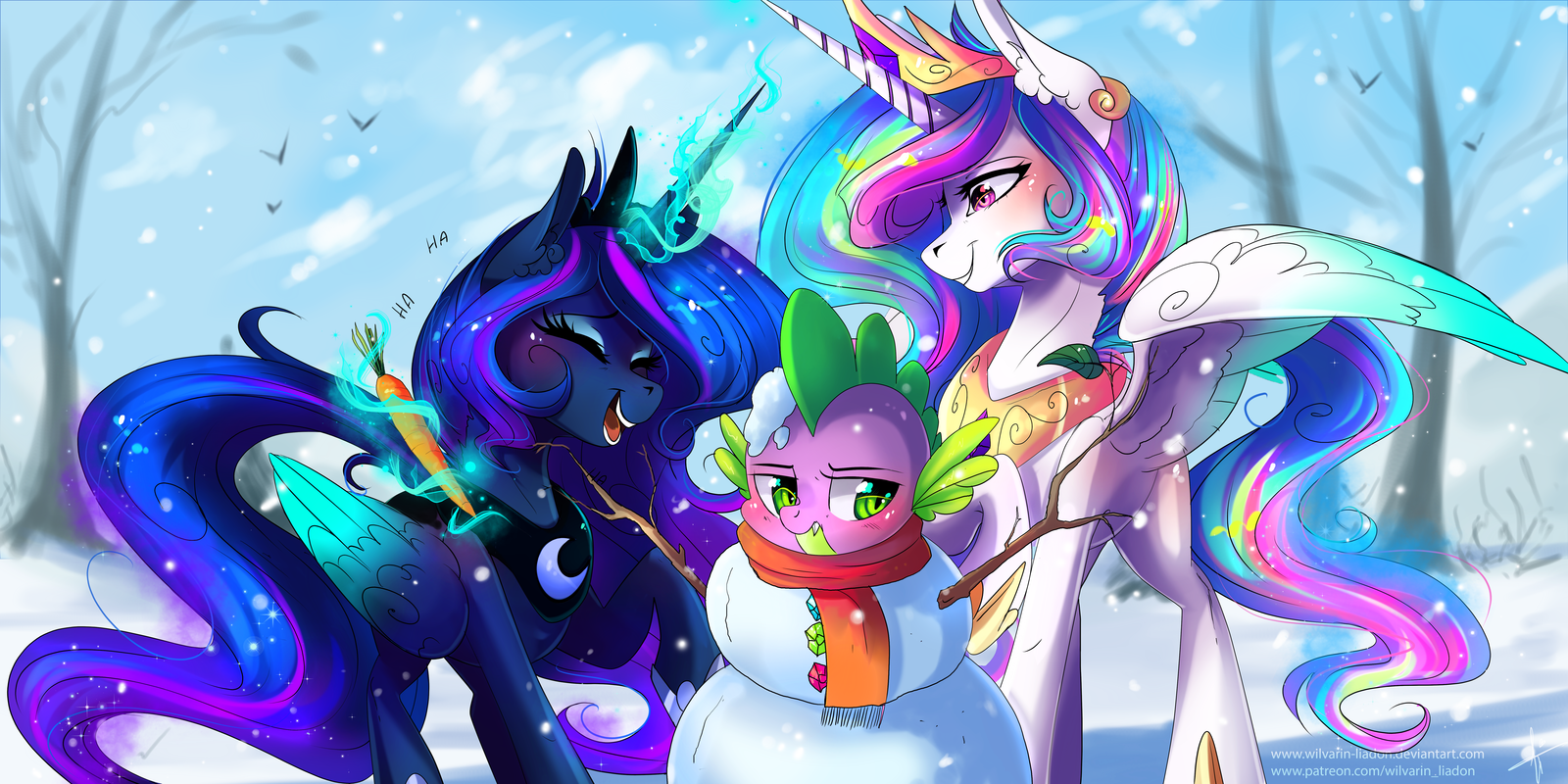 Royal Fun - My little pony, Princess luna, Princess celestia, Spike, Wilvarin-Liadon