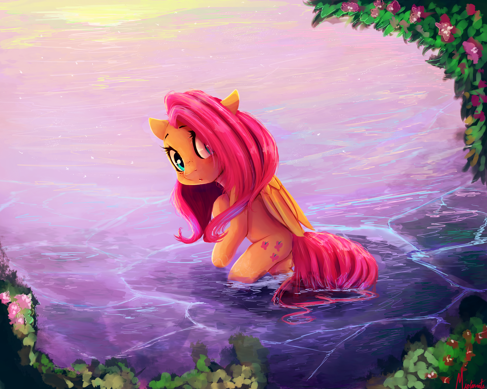 Water by Miokomata - My little pony, Fluttershy, Miokomata