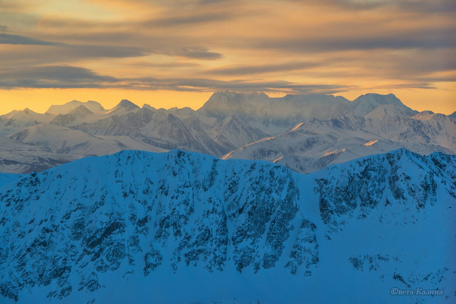 Belukha massif at dawn. - The mountains, The nature of Russia, Altai, Longpost, Beluga Whale Mountain, Altai Republic