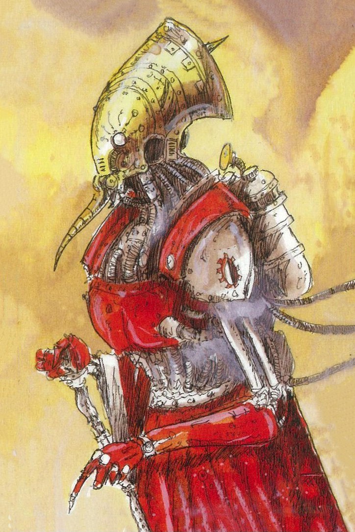 John's work Are there colors other than red and yellow!? - Warhammer 40k, Old warhammer, Adeptus Mechanicus, , Wh Art, Longpost, John Blanche