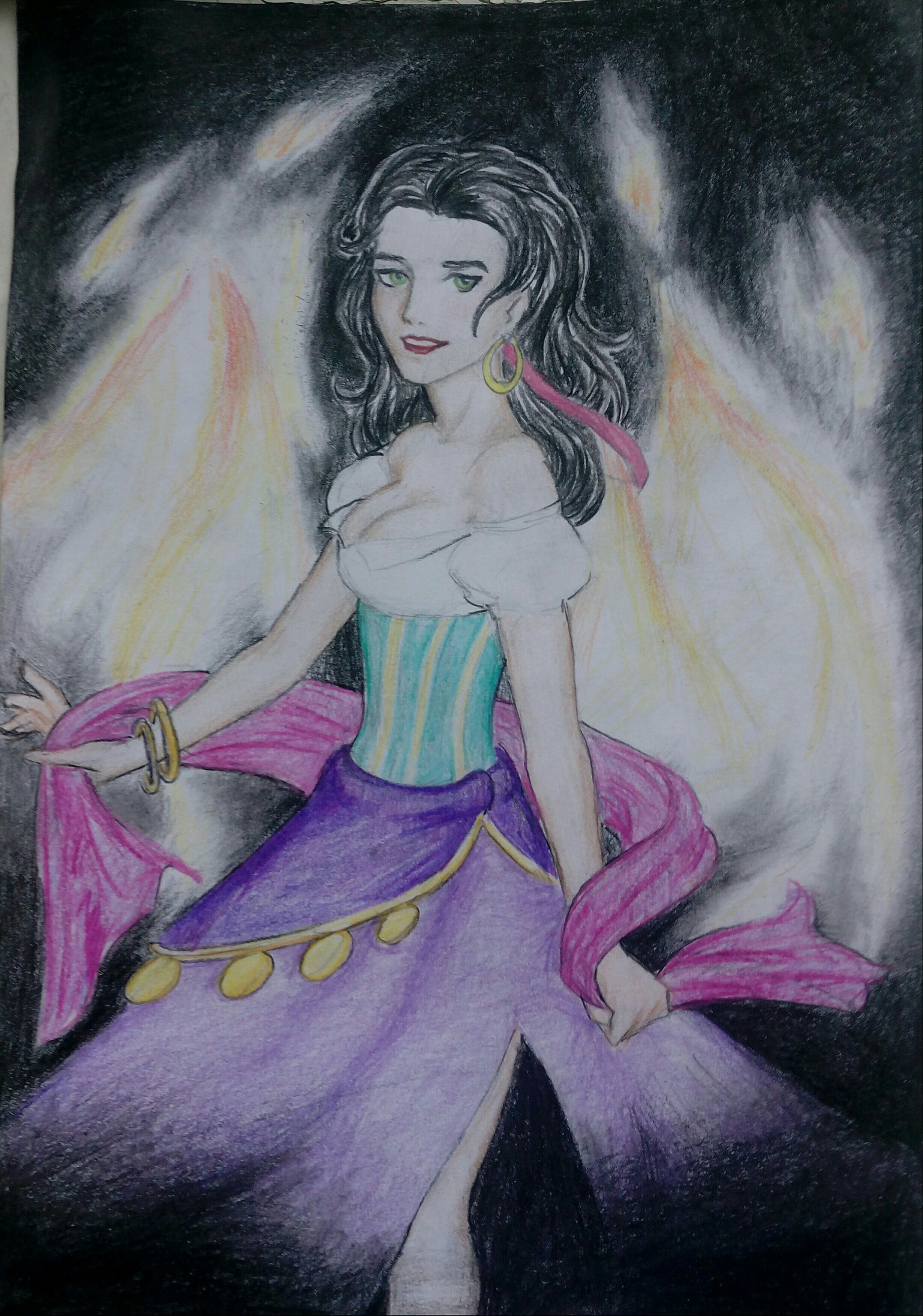 Esmeralda - My, The Hunchback of Notre Dame, Esmeralda, Pencil drawing