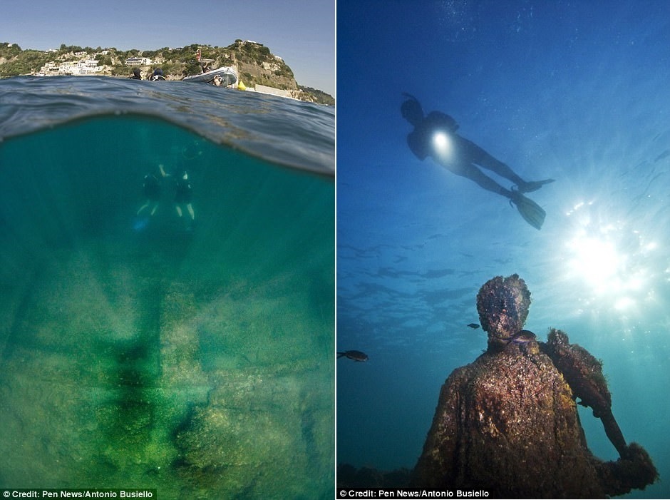 Bailly, a sunken resort city for the aristocrats and nouveau riches of ancient Rome, lies beneath the glistening surface of the Gulf of Naples - My, Ancient Rome, Story, Translation, Rare photos, , Longpost