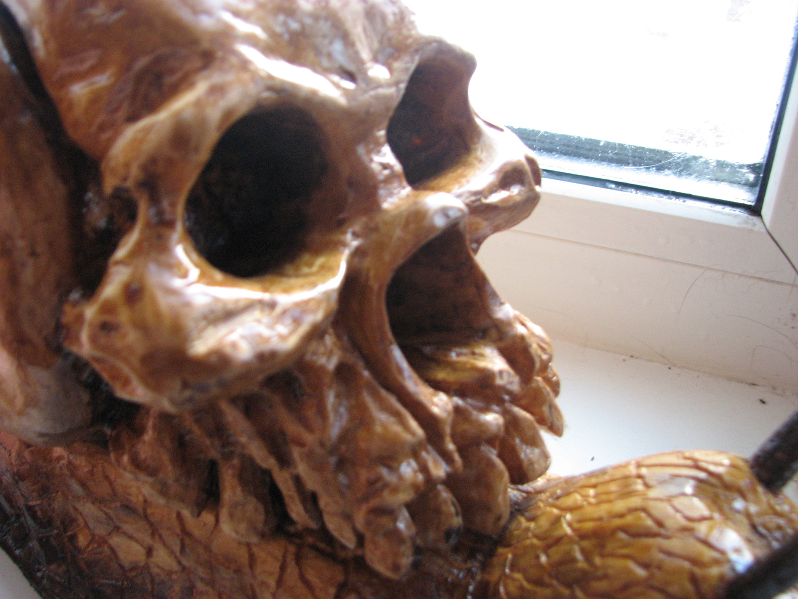 Snail-skull, manufacturing process - My, Scull, Snail, Wood carving, Sculpture, Process, Longpost