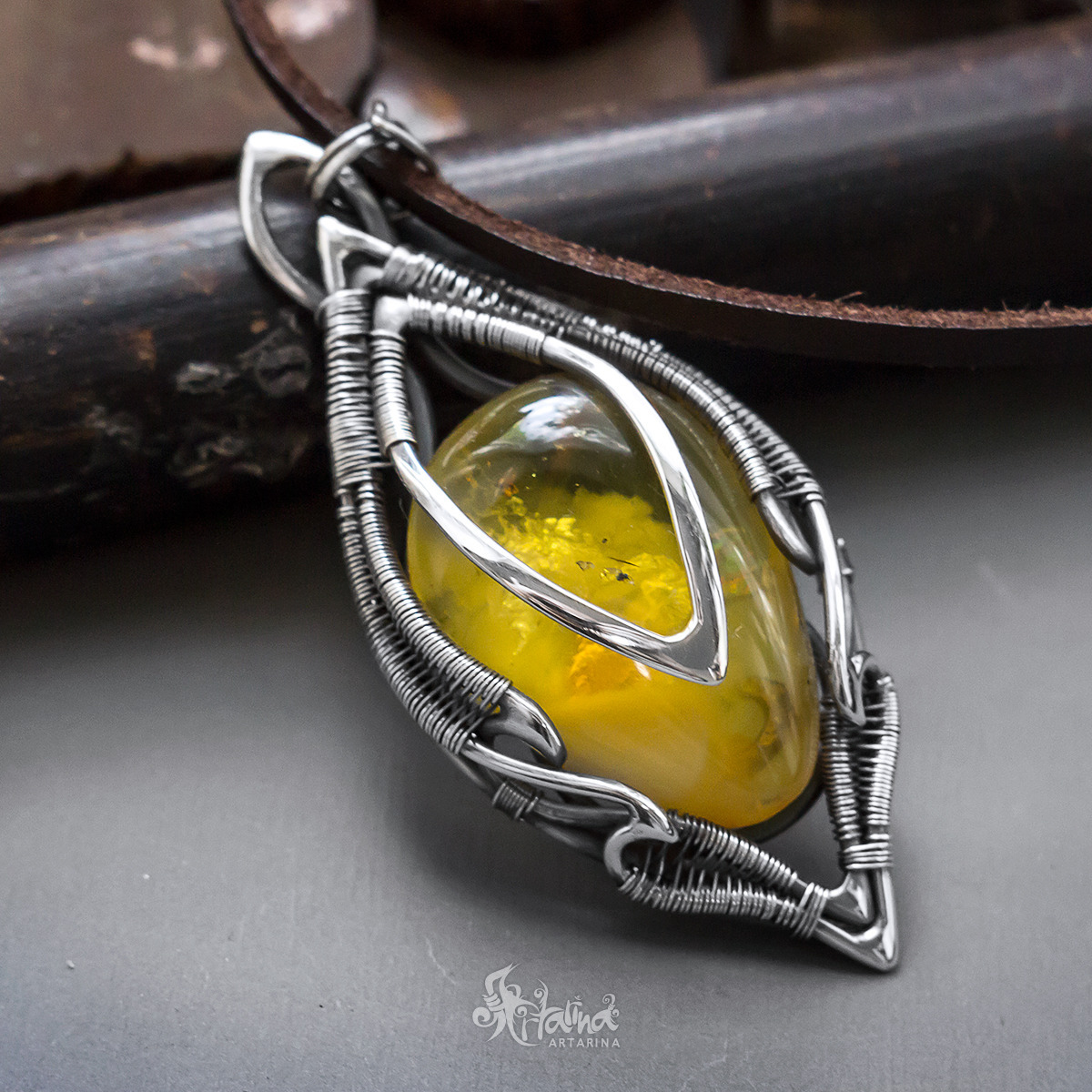 Amber - My, Amber, Craft, Wire wrap, Decoration, Wire, Creation, Needlework without process, Longpost