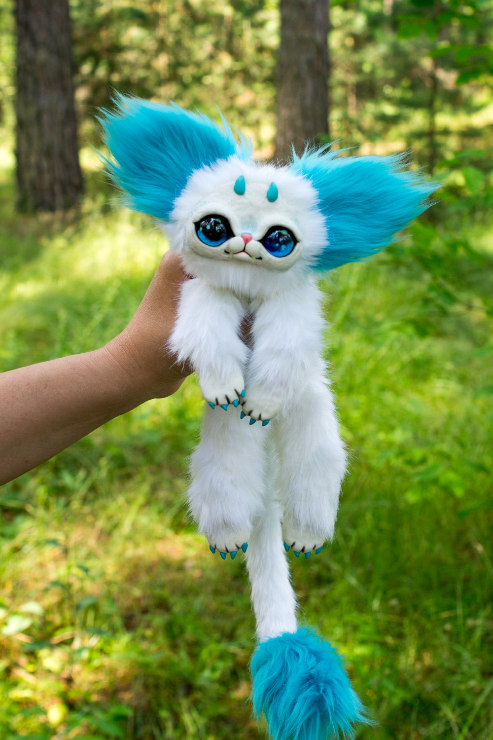 Unusual animal - My, Adelkawalka, Handmade, Soft toy, Needlework without process, Artificial fur, Longpost
