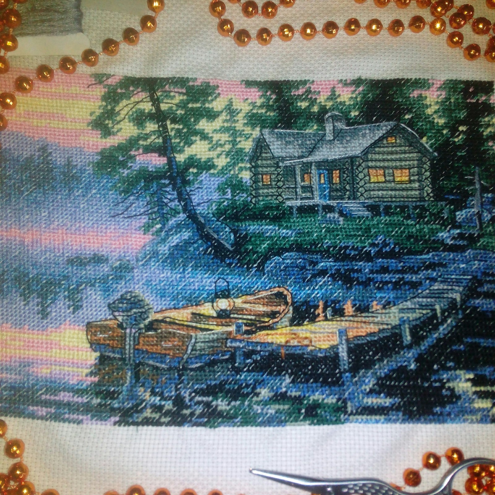 On the needle... - My, Cross-stitch, My, Hobby, First post, Longpost