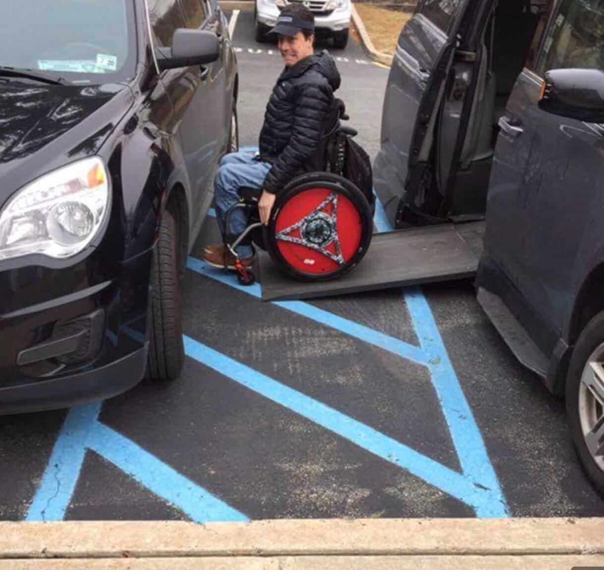 The line was drawn there for a reason - Parking, Places for the disabled, Disabled person, The photo