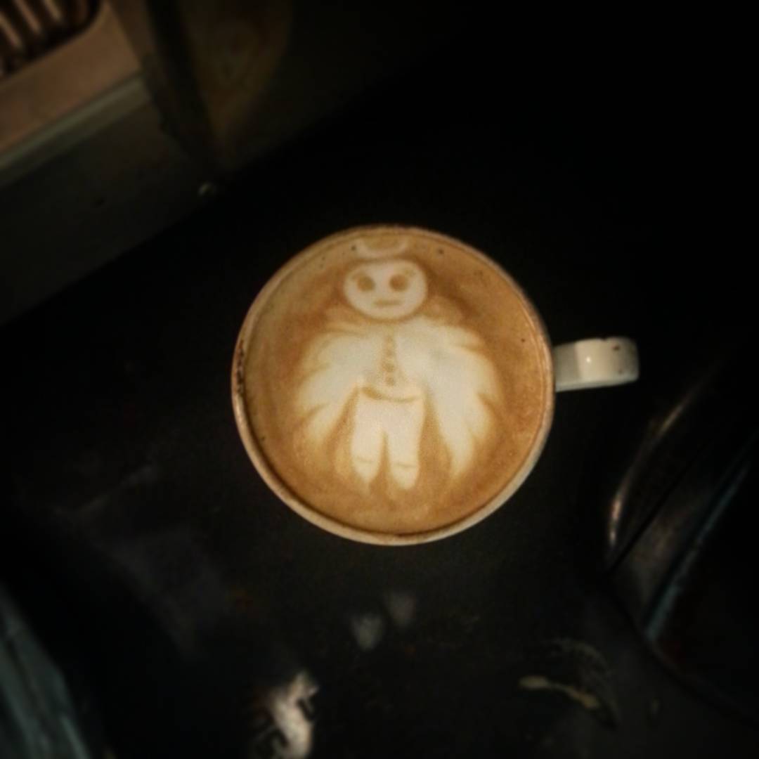 My coffee peekaboo cookie - My, Latte art, Coffee, Barista, coffee house