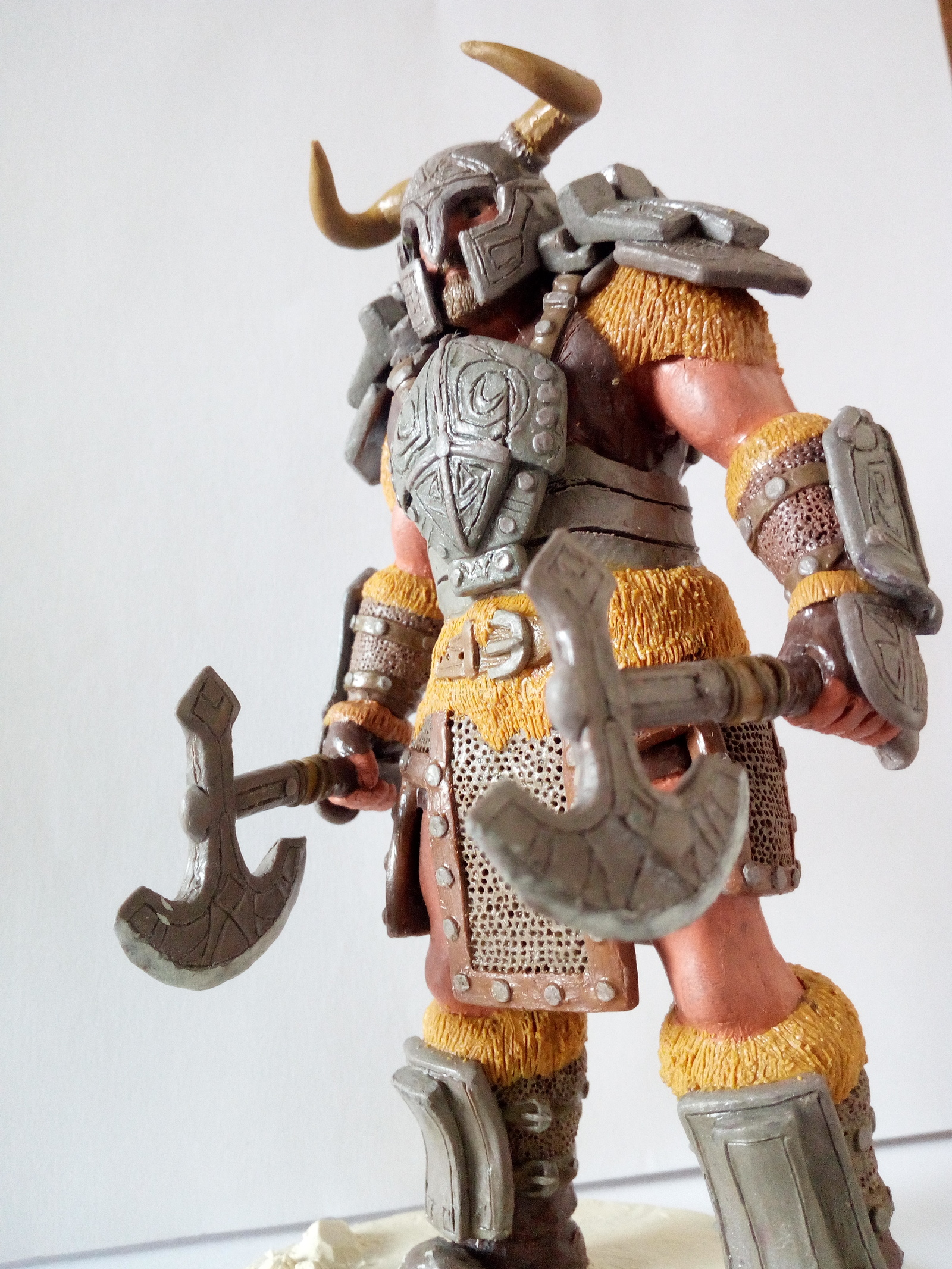 Plasticine nord warrior from the TES universe - My, Plasticine, Лепка, Nords, The elder scrolls, Needlework without process, Longpost