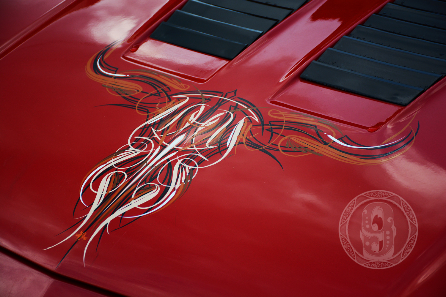 My work in pinstriping technique - My, Pinstriping, Customization, Brush, Handmade, Painting, Motorists, Motorcycles, Video, Longpost, Moto