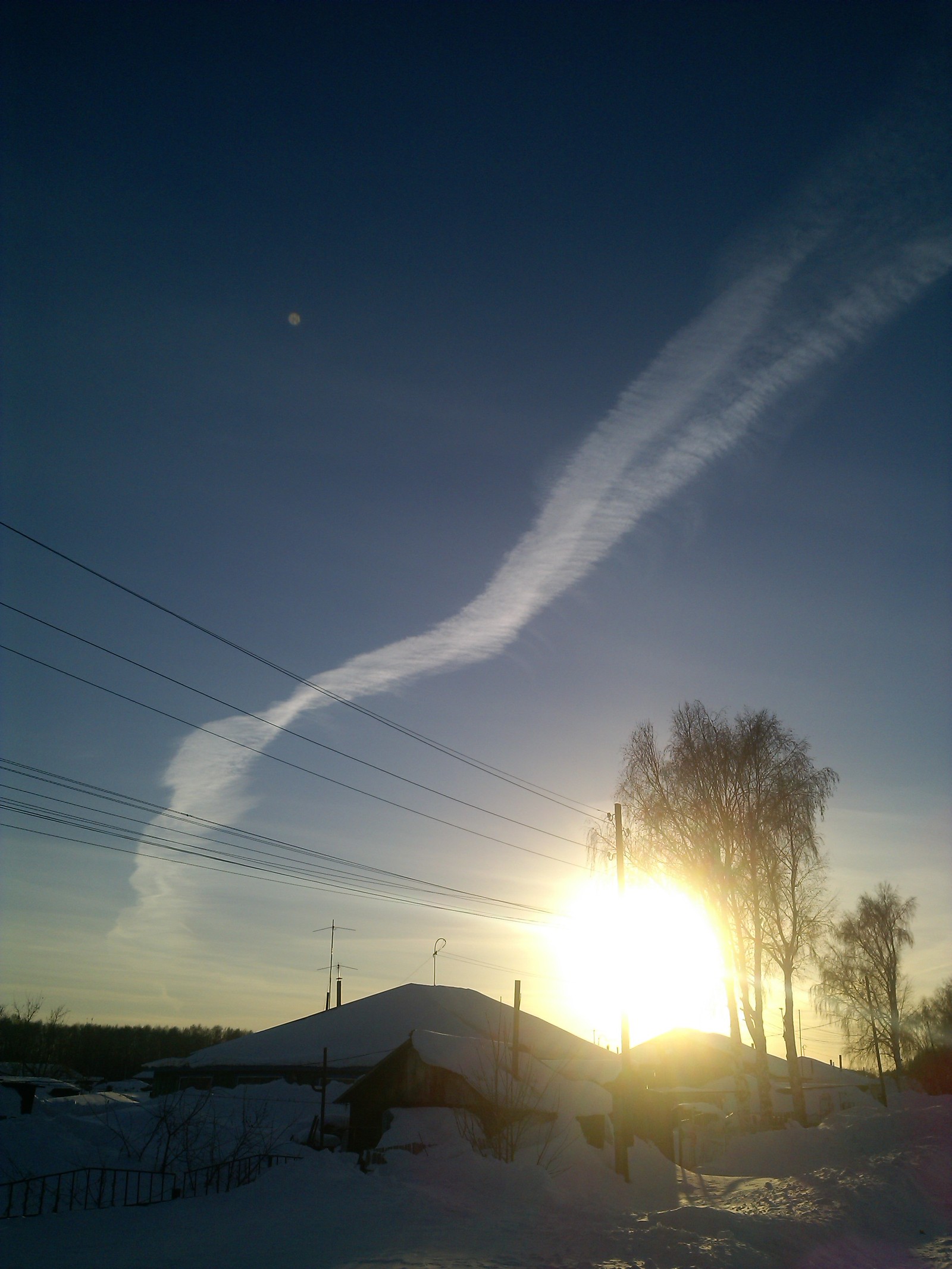 My first post - My, The photo, Winter, beauty of nature, Sky, Longpost