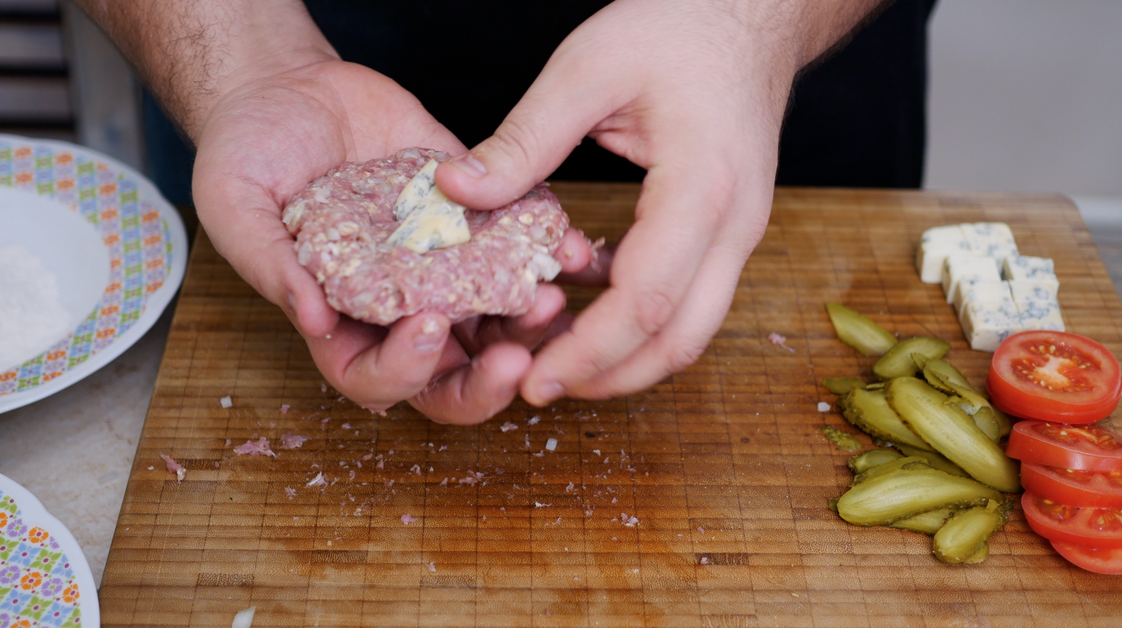 New Year's Cracker Burger - My, Pokashevarim, Burger, Turkey, Recipe, , Yummy, Longpost, Video recipe, Video