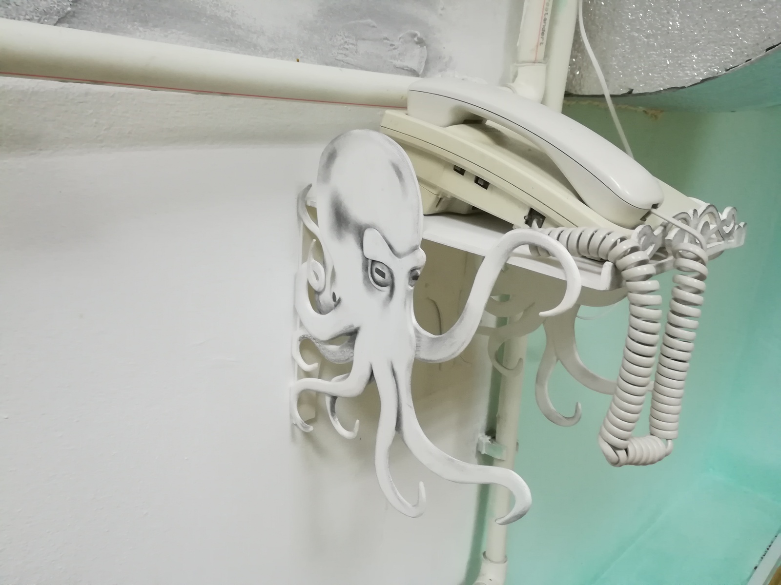 Shelf for phone (foamed plastic) - My, , Octopus, Shelf, With your own hands, Needlework with process, Longpost