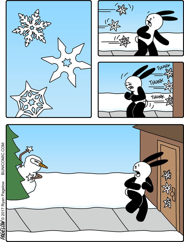 snow ninja - Buni, Hapi Buni, Buni Comics, Comics, Ninja, Pagelow, snowman