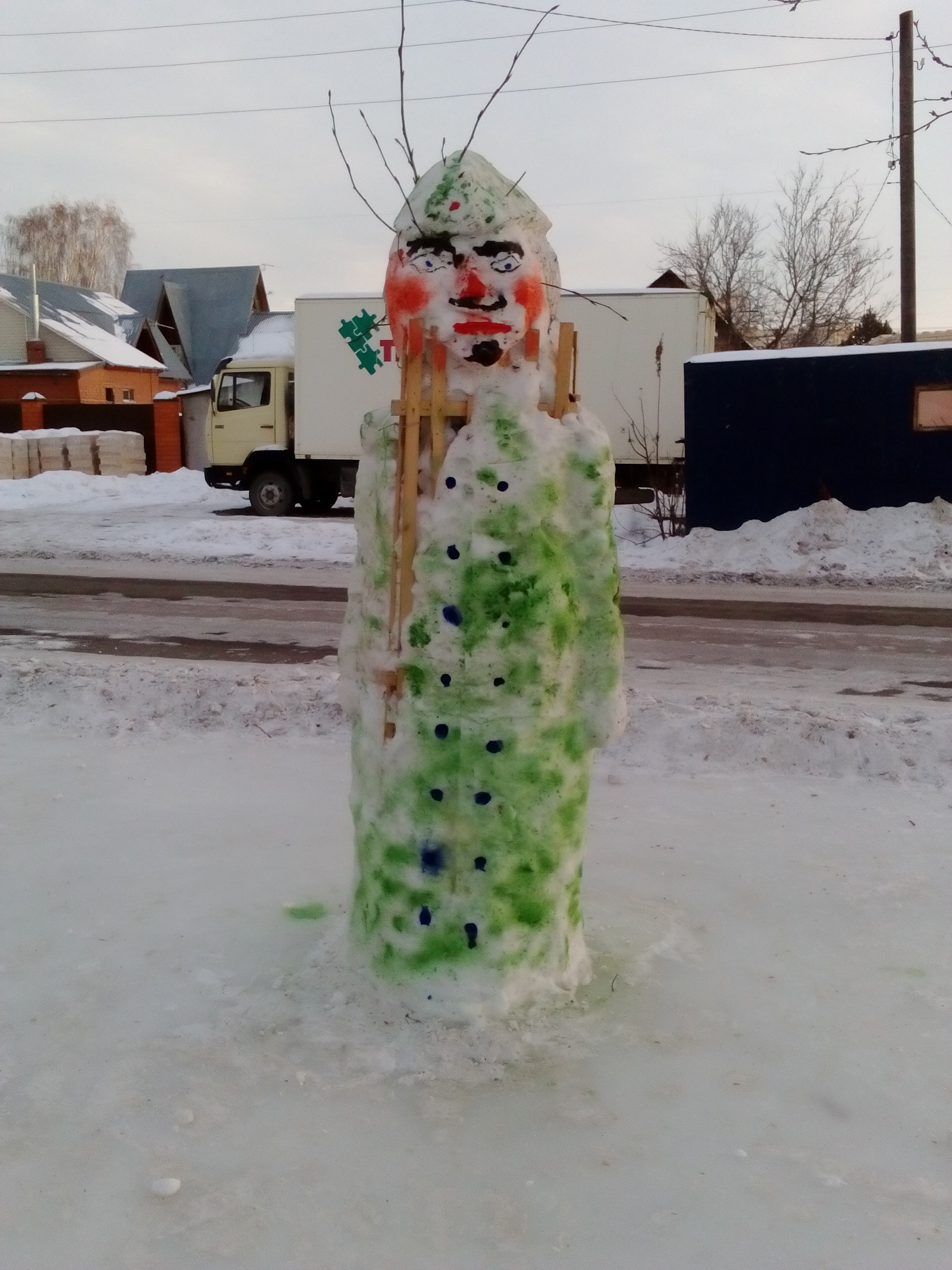 Forbidden Hill Part 2 - My, Winter fun, New Year, Slide, Creative, Longpost, Snow figures