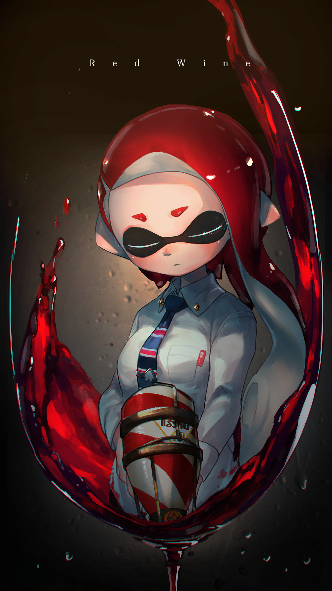 Red wine - Splatoon, Woomy, Inklings, Art, Hizake