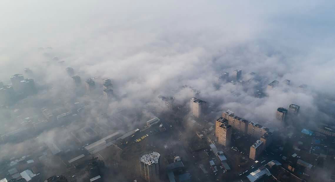 Fog - My, Fog, Town, Morning