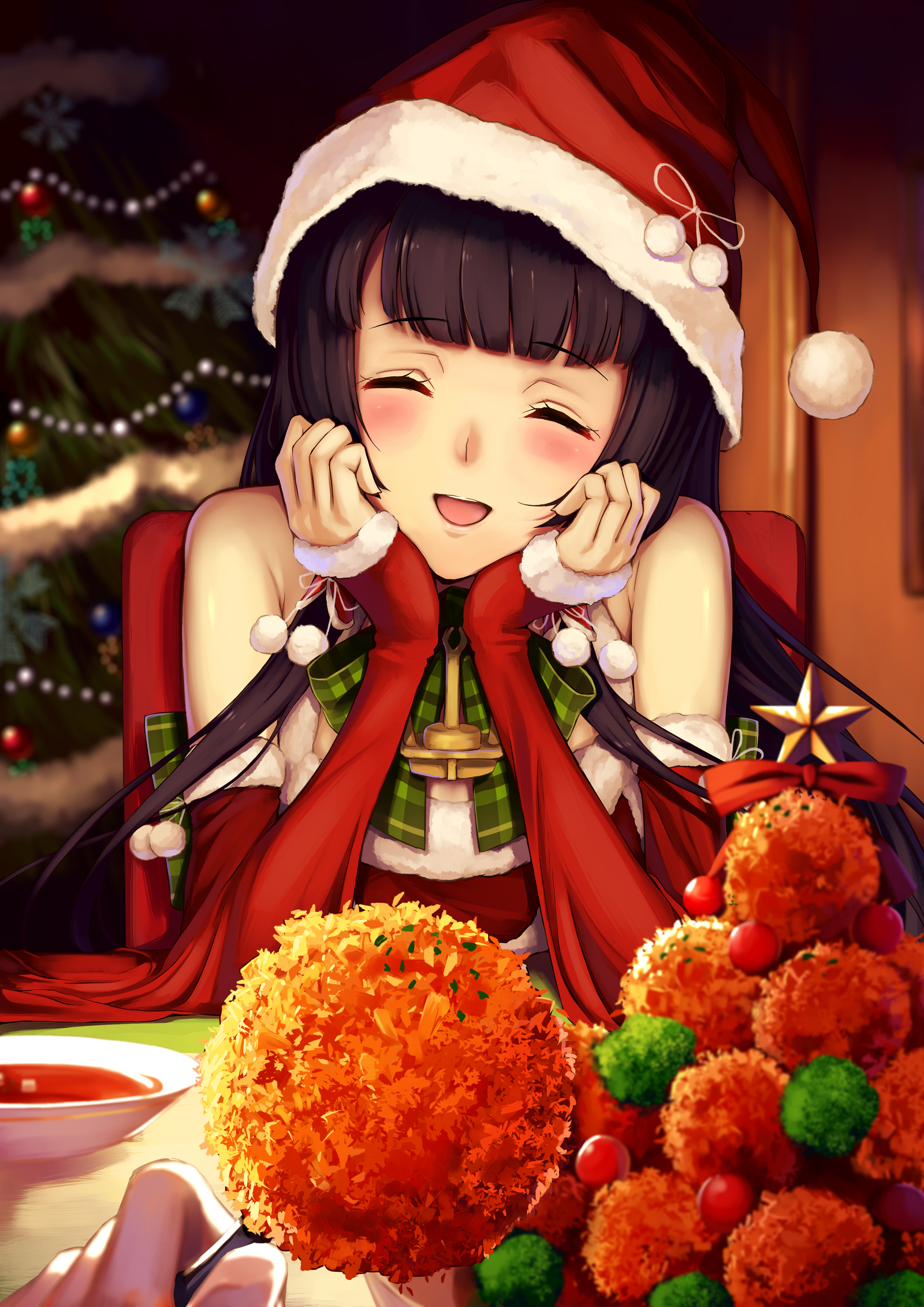 Mizuho - Kantai collection, Mizuho, Anime, Anime art, Christmas, Longpost