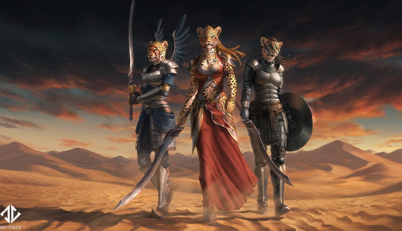 Daughters of the Sands of Elsweyr - Khajiit, Art, The elder scrolls