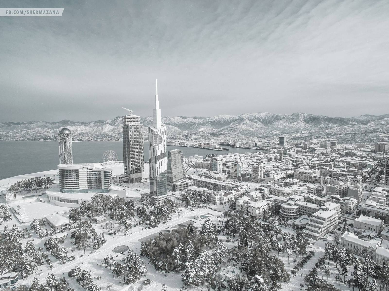 My hometown in winter - Batumi, Winter, Snow