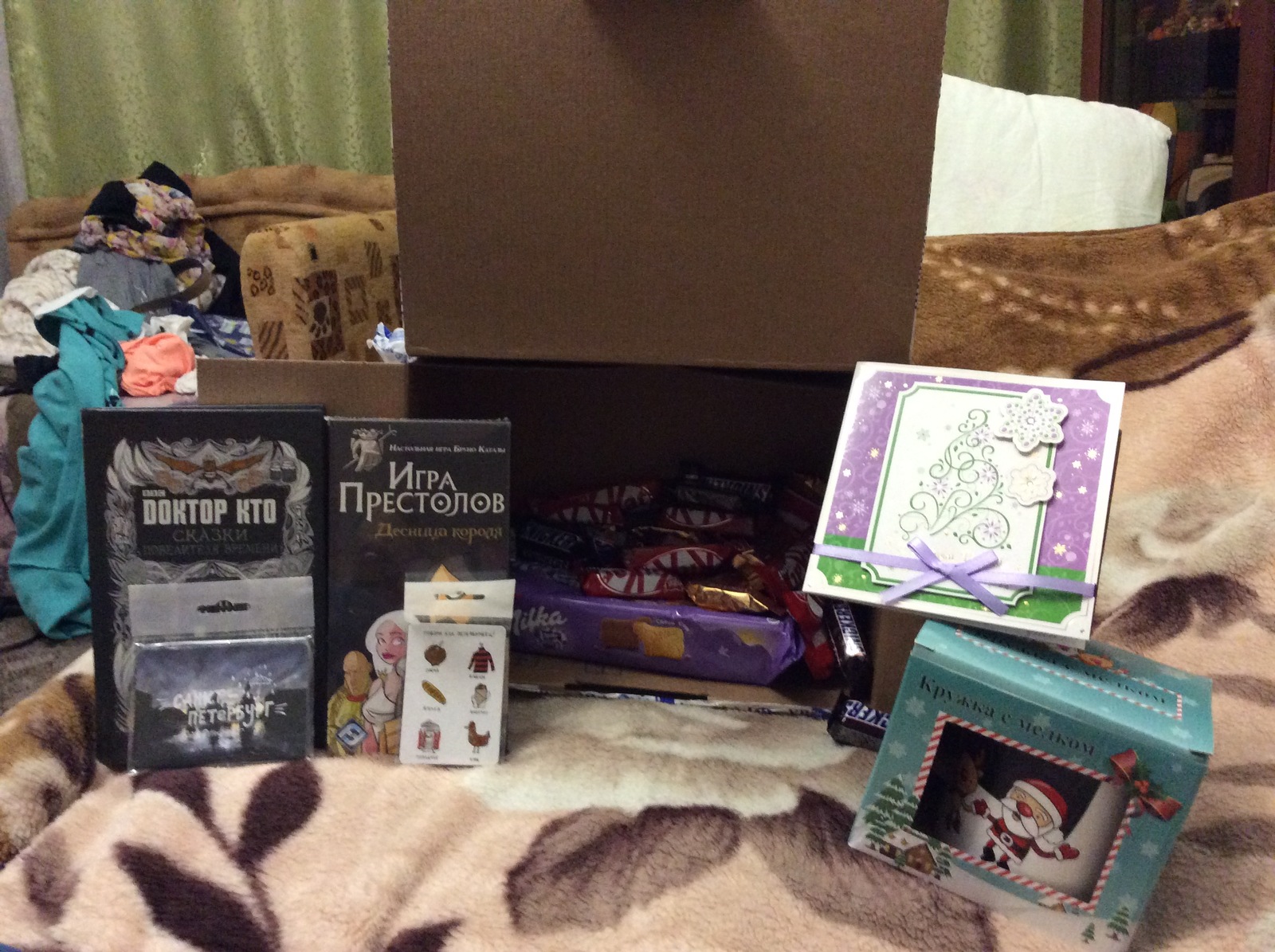 A gift from the Snow Maiden from St. Petersburg - My, Gift exchange, New Year, Holidays, Doctor Who, Game of Thrones, Longpost