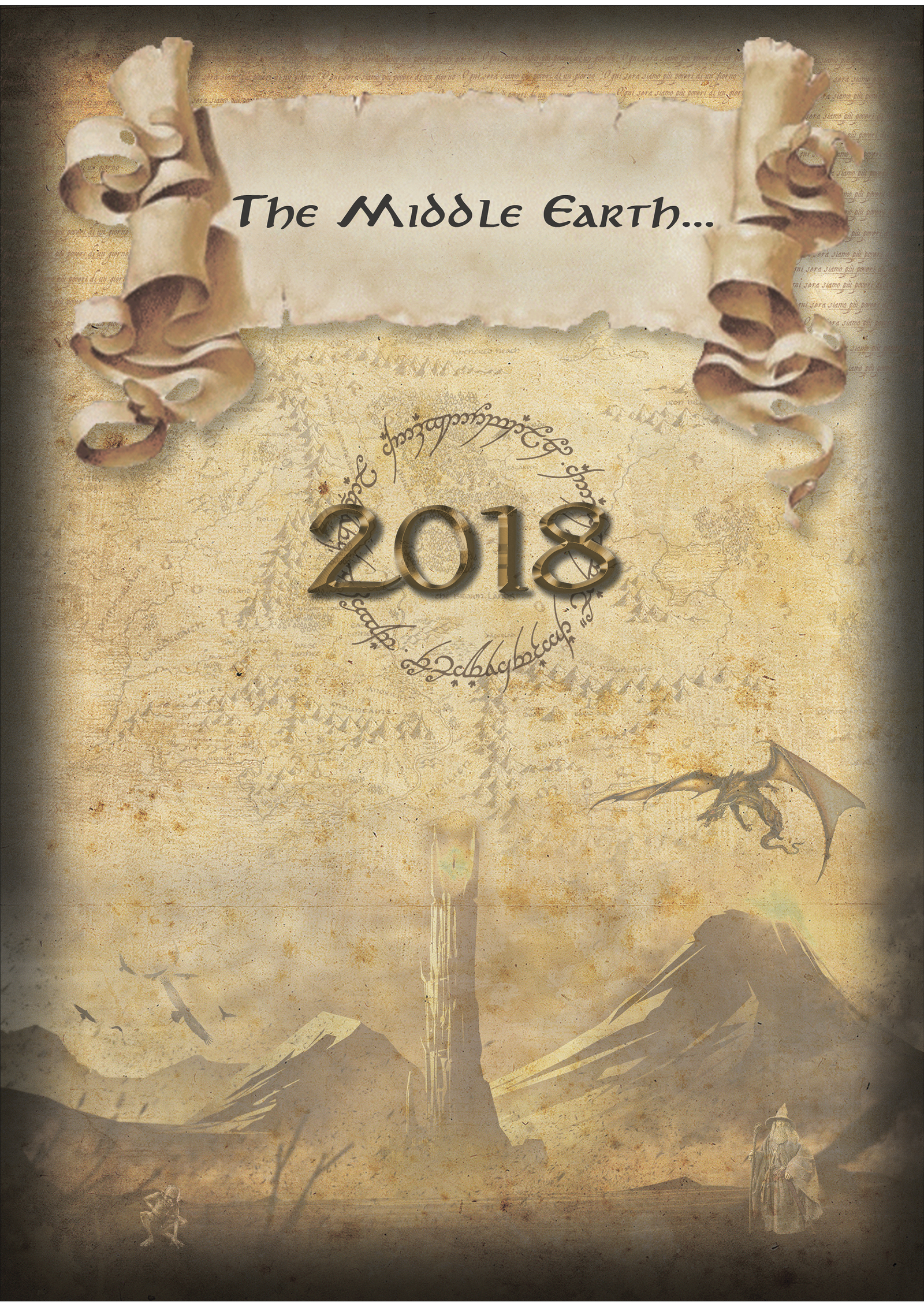 Calendar 2018. Middle-earth - My, The calendar, 2018, New Year, Middle earth, Lord of the Rings, The hobbit, Presents, Longpost