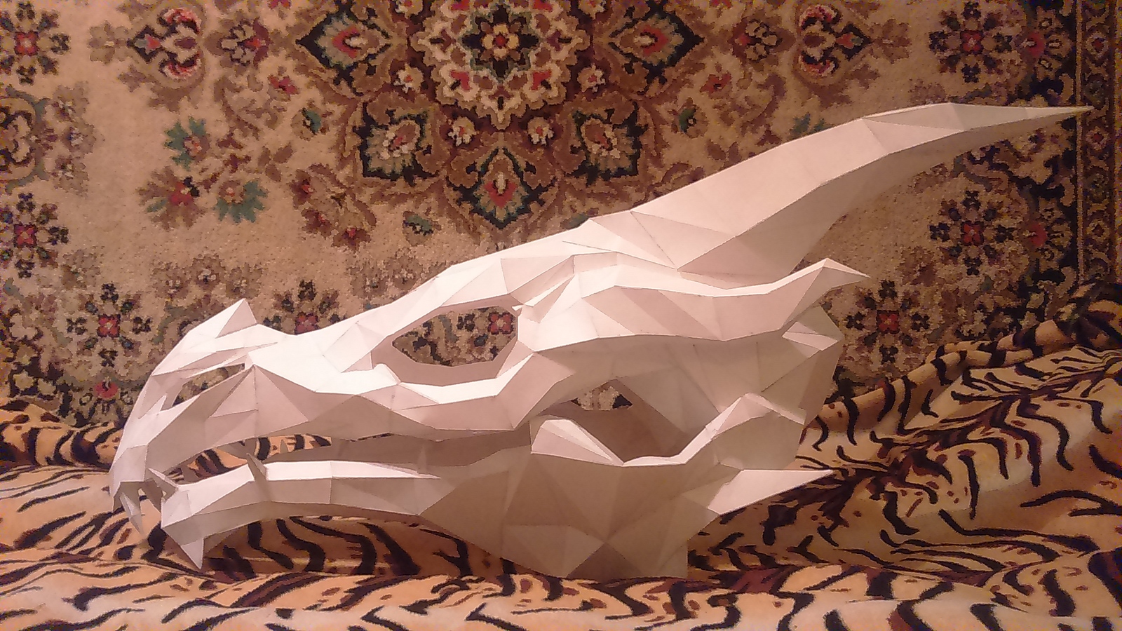 Transformation - My, Papercraft, Pepakura, Skyrim, The Dragon, Needlework without process, Longpost