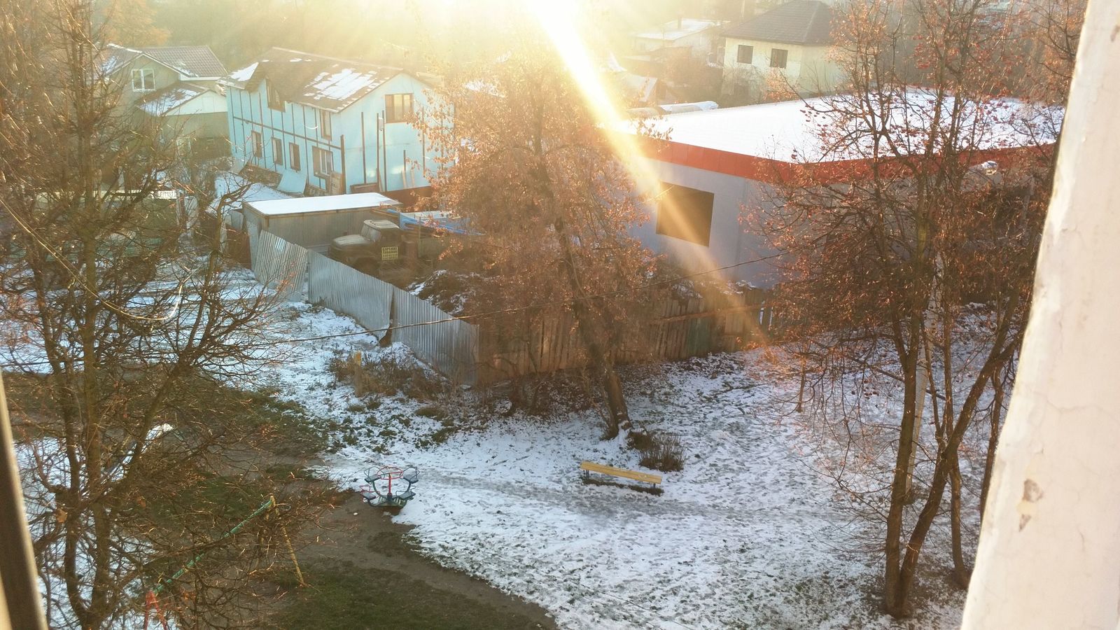 goodbye happy childhood - My, Domodedovo, Pyaterochka, Izhs, Building, Violation, Playground, Courtyard, New Year, Longpost