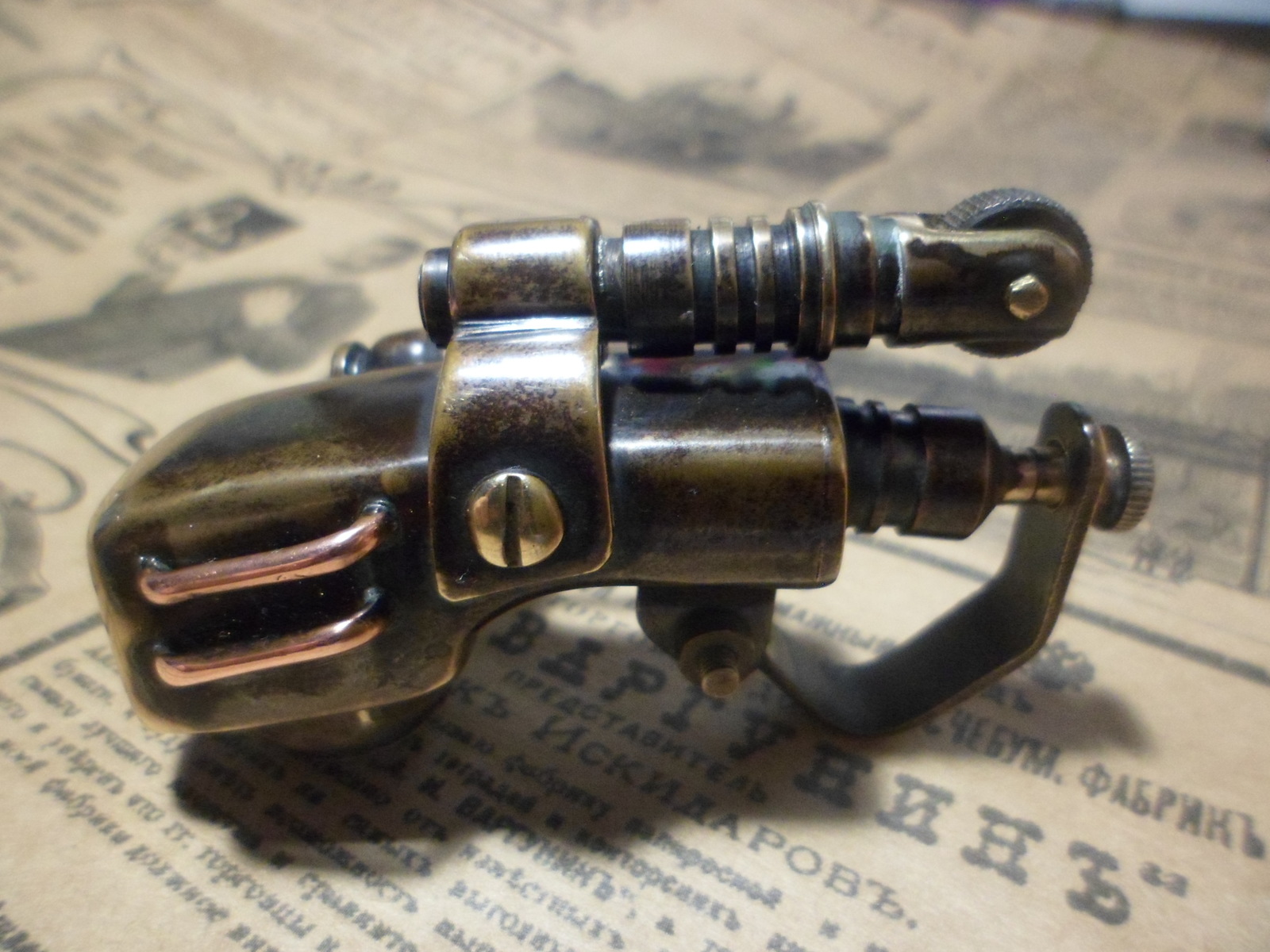 Lighter number 5 - My, Steampunk lighter, Steampunk, , With your own hands, Gas lighter, Video, Longpost