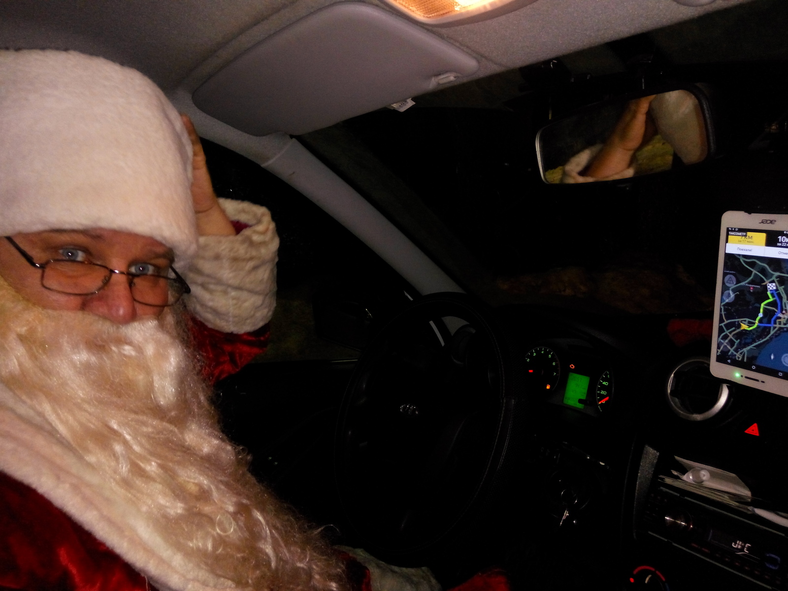 New Year Taxi - My, Taxi, Ulyanovsk, Father Frost, New Year