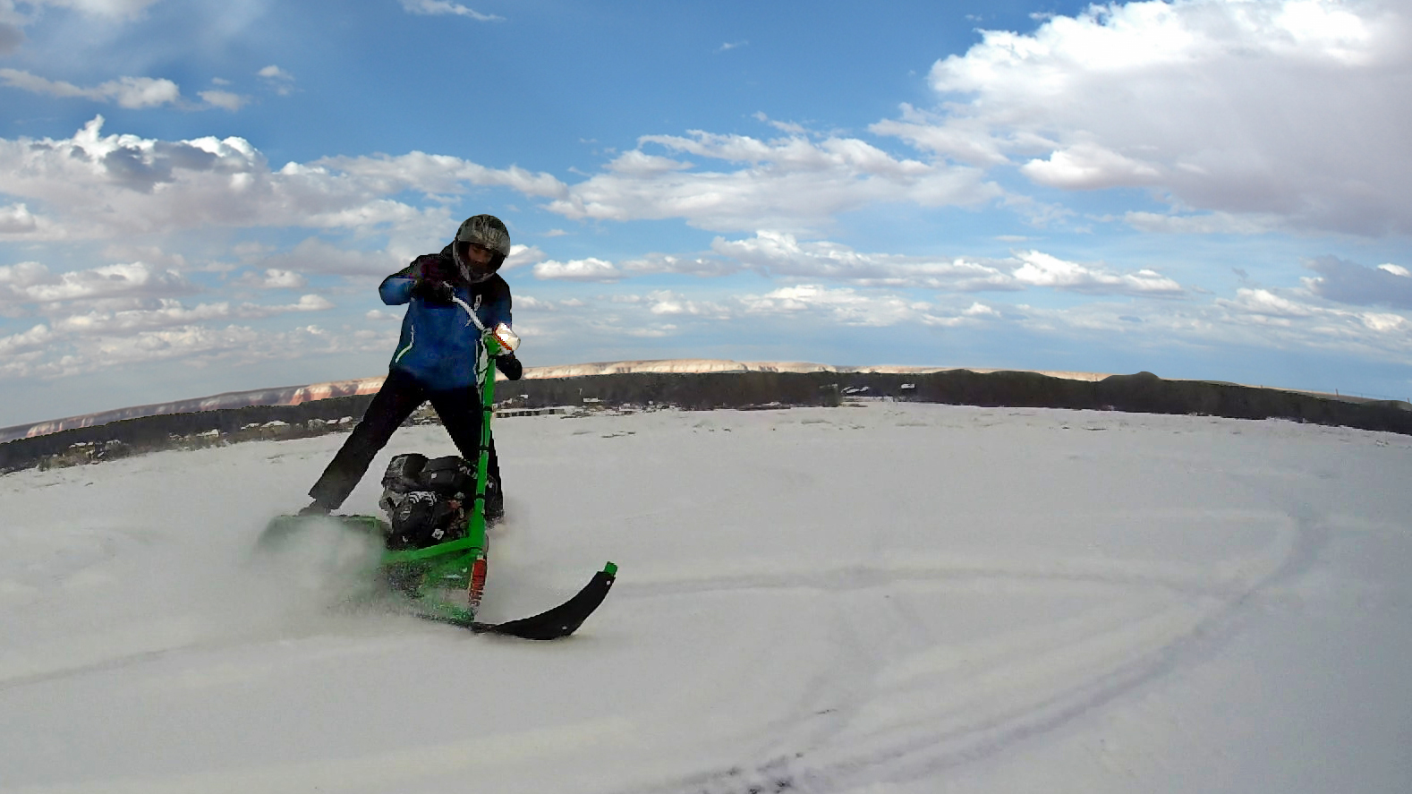 The lightest snowmobile or Mini snow bike. - My, Snowmobile, Homemade, Mini, Video, Longpost