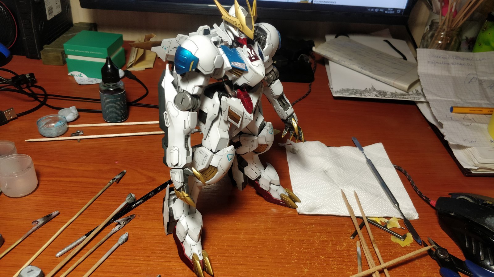 Сборка модели Barbatos Lupus Rex. Часть 2. - Моё, Моделизм, Barbatos, Lupus, Rex, Сборная модель, Bandai, Стендовый моделизм, Длиннопост