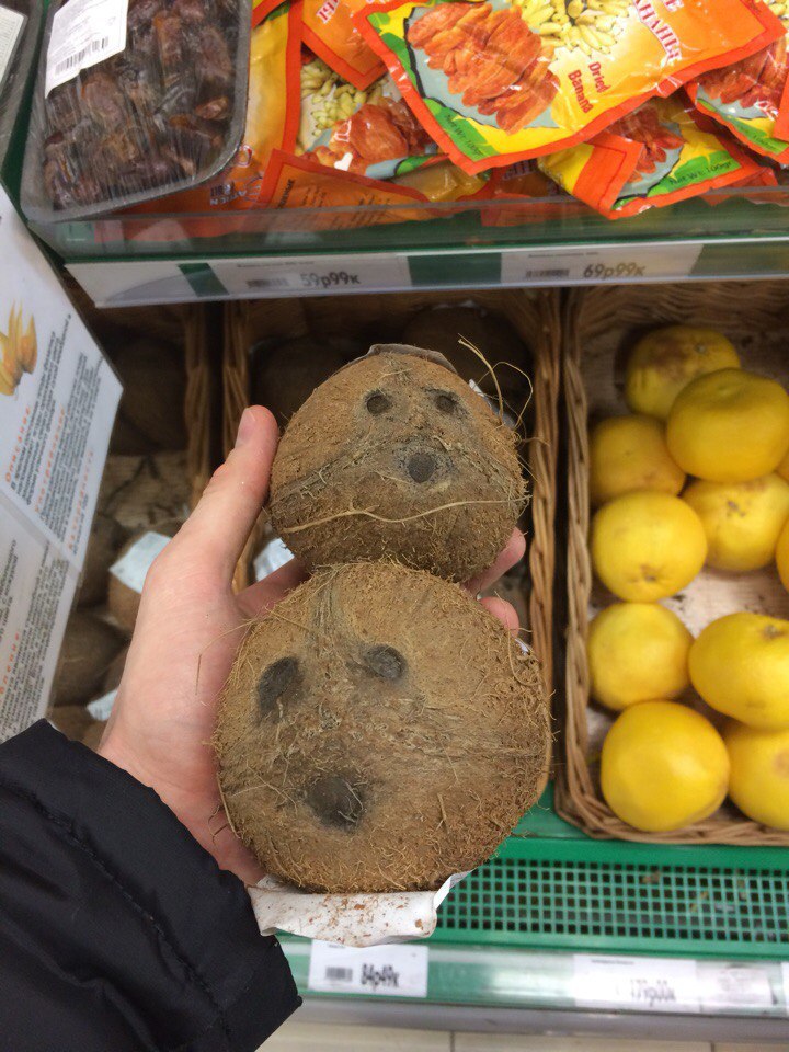 It turns out that coconuts also have emotions :) - My, Cocaine, Emotions, Supermarket, Longpost