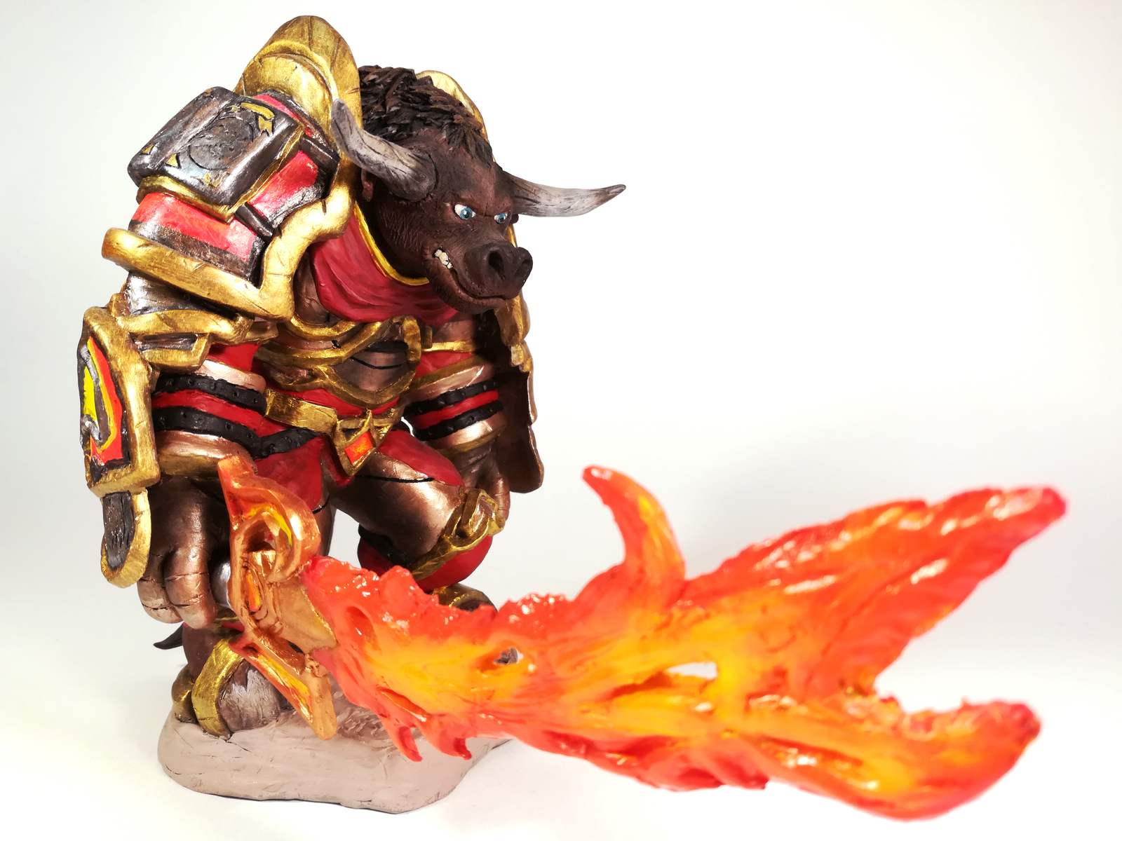 Tauren paladin - My, World of warcraft, Paladin, , Wow, Tauren, Figurine, Handmade, Polymer clay, Figurines