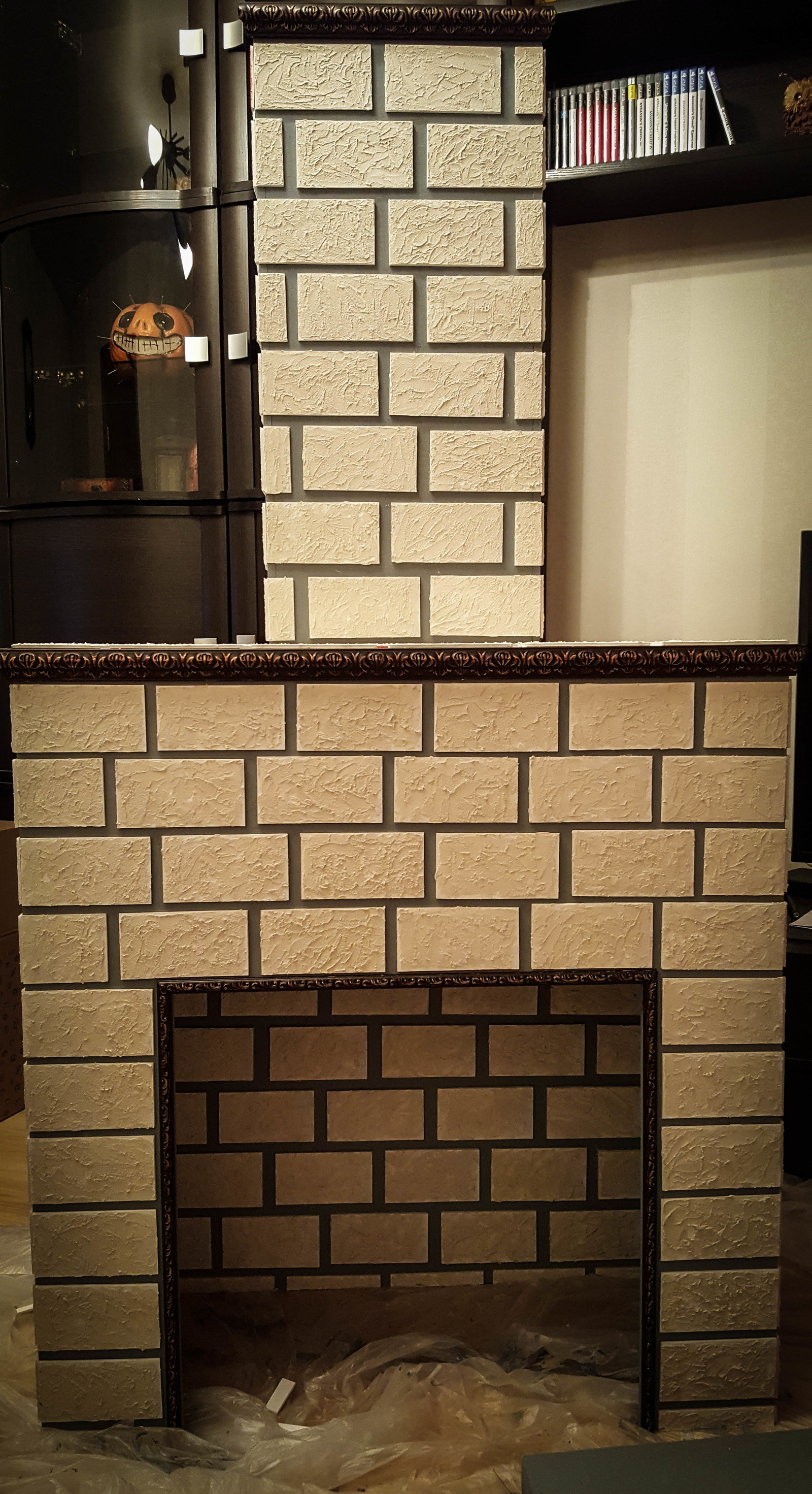 New Year's fireplace - My, New Year, Fireplace, With your own hands, Decorative fireplace, Longpost