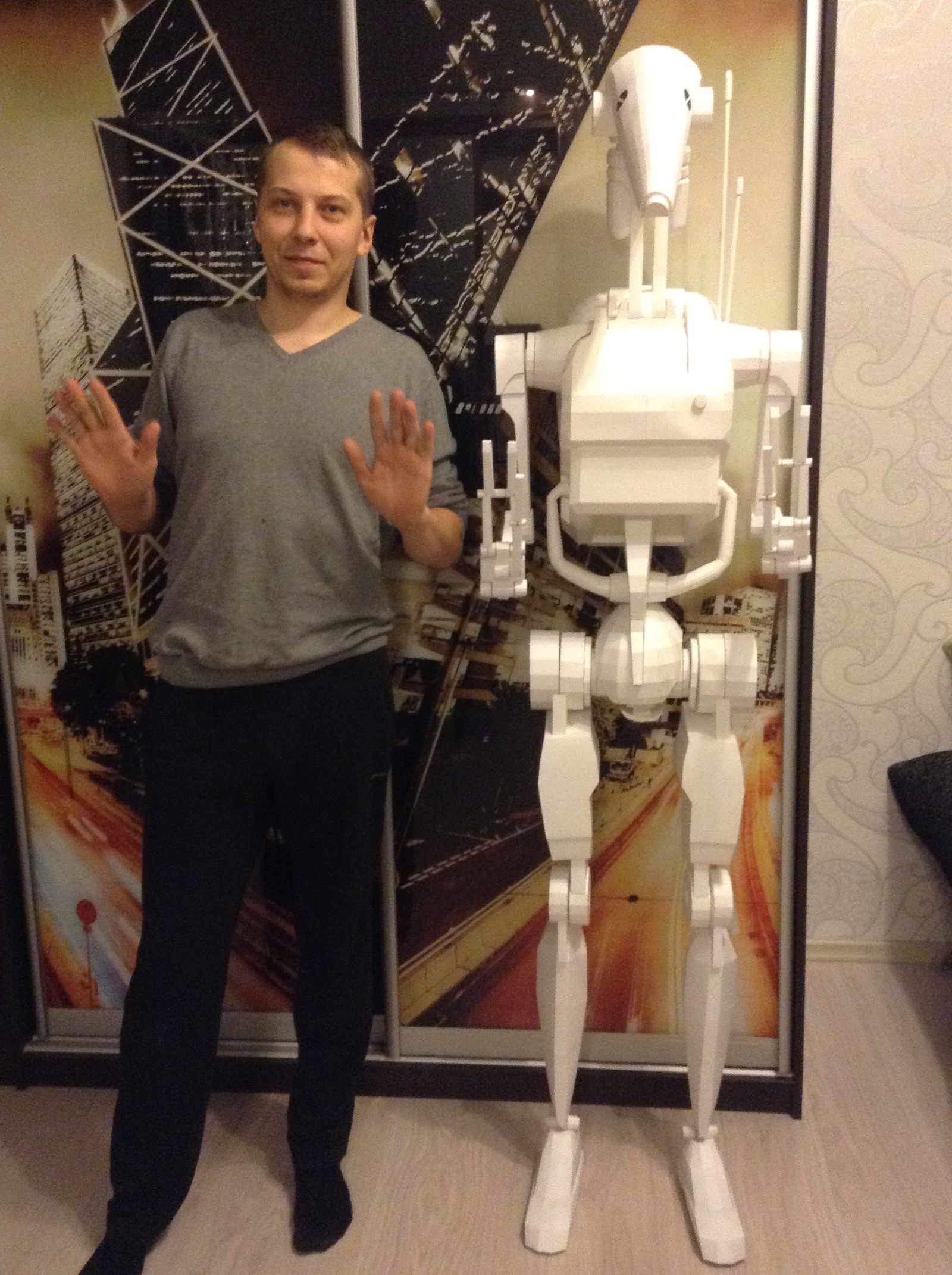 Droid Star Wars from paper. Part III. Final - My, Papercraft, Paper, Star Wars, Longpost