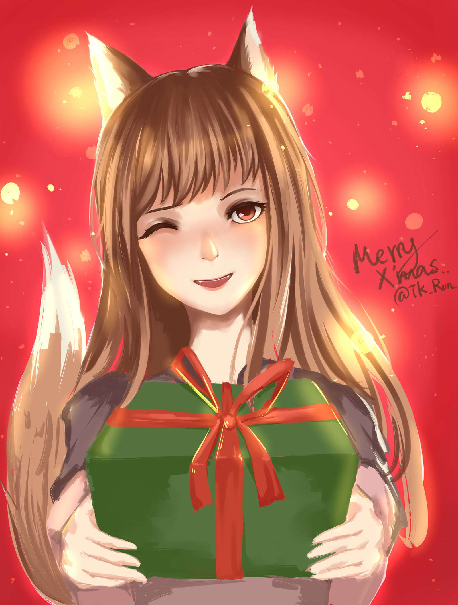 Happy New Year! - Anime art, Anime, Spice and Wolf, Horo holo, Holo, New Year