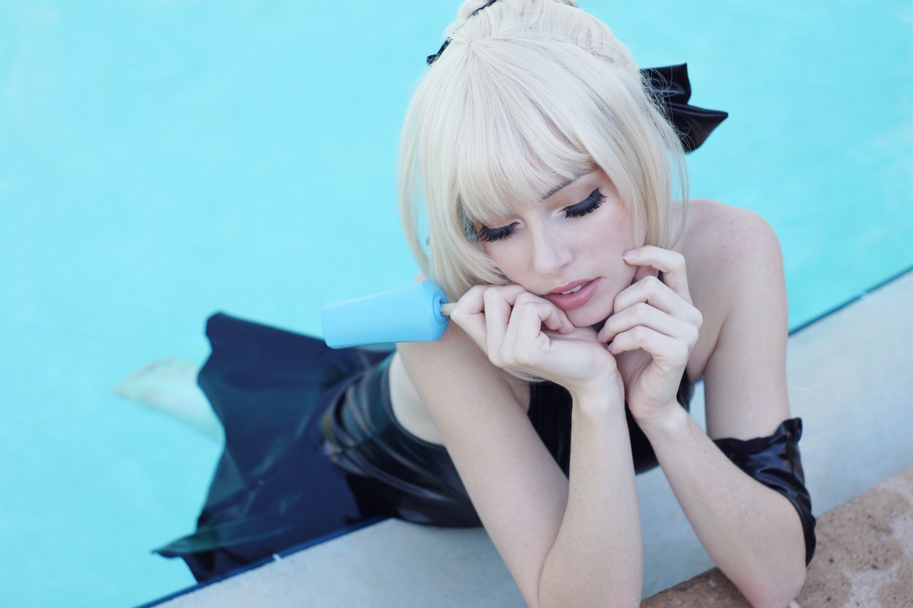 Swimsuit Saber! - , Saber alter, Fate, Megancoffey, Cosplay, Beautiful girl, Anime, Longpost