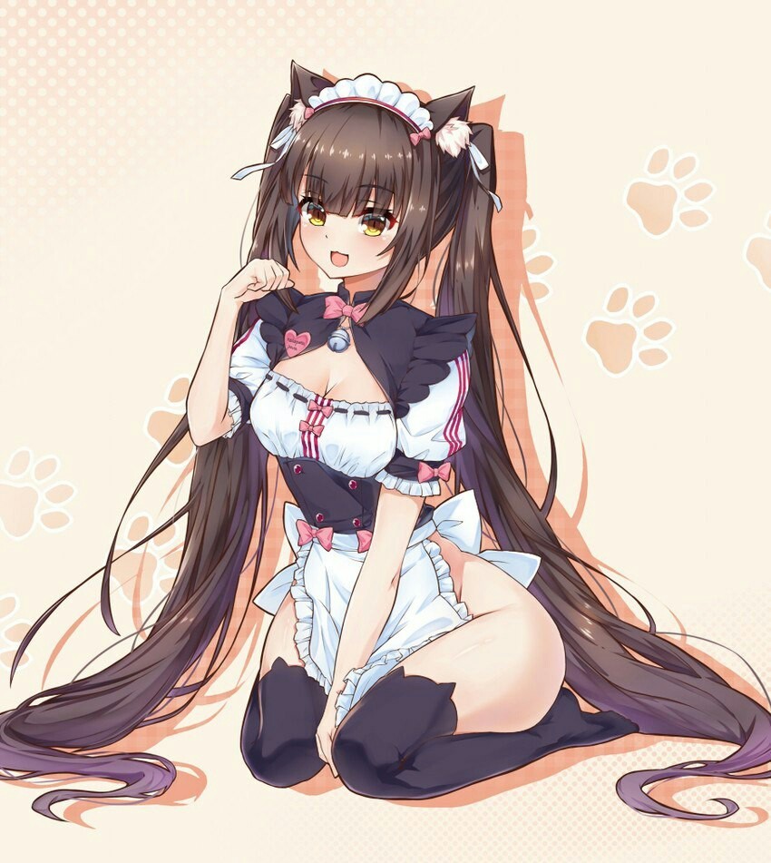 Several anime neko arts - Neko, Anime art, Anime, Loli, Nekopara, Longpost