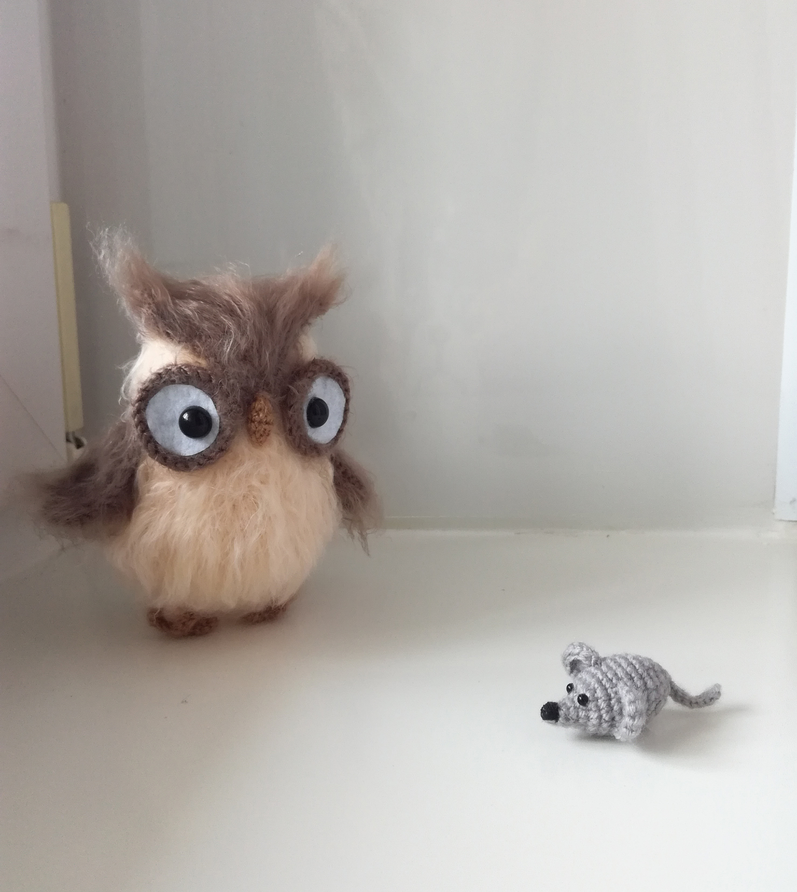 knitted owl - My, Knitting, Needlework without process, Needlework, Amigurumi, Owl, Longpost