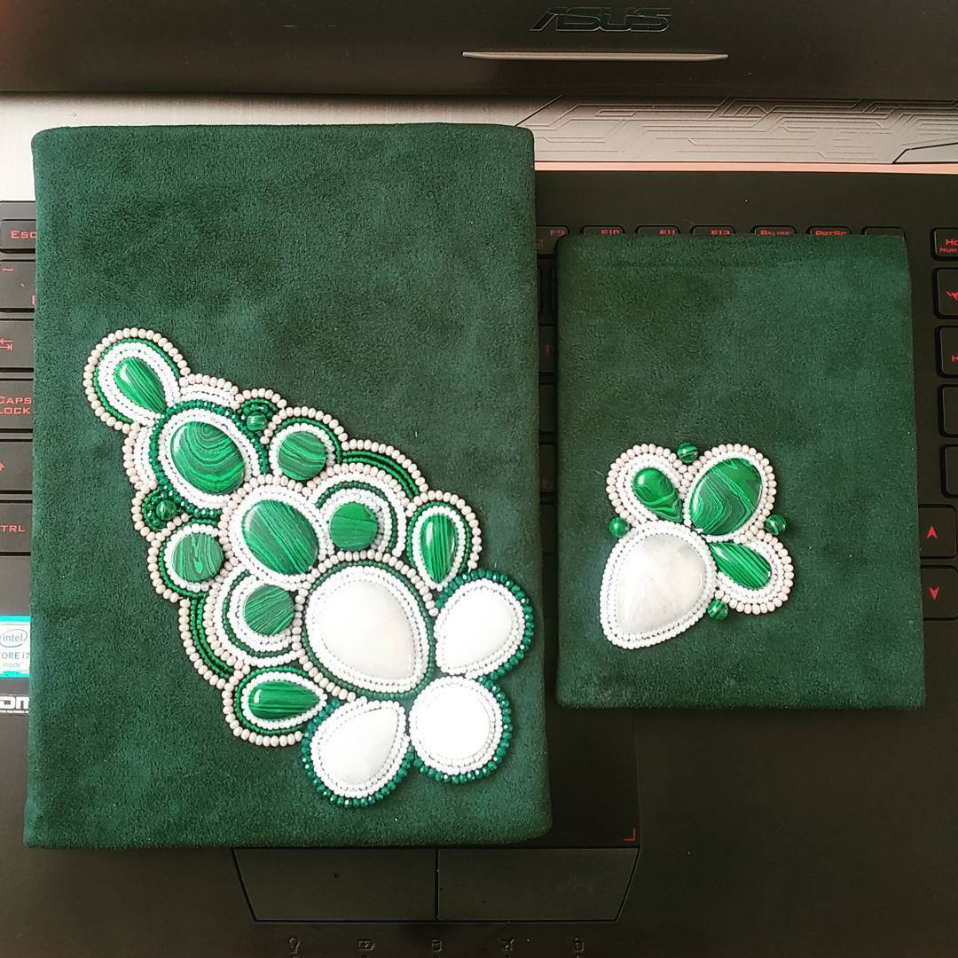 These are the diaries I make in my spare time. - My, Handmade, Diary, Beadwork, Natural stones, Hobby, The photo, Longpost