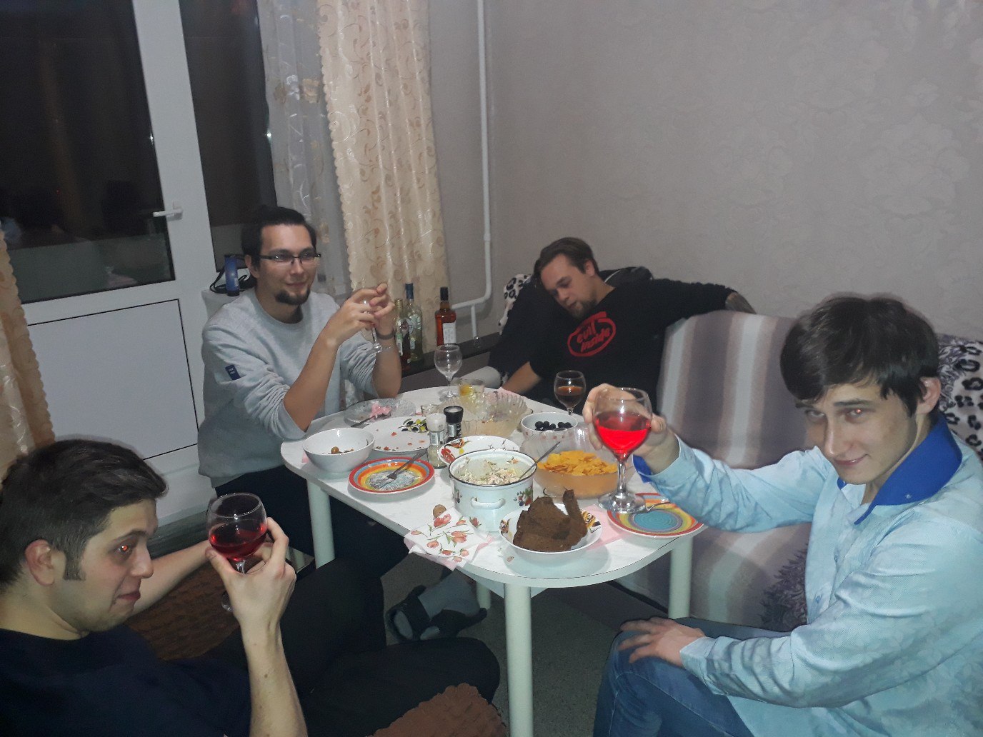 New Year's feast with dorisovka. - My, New Year, Feast, The Witcher 3: Wild Hunt, Dorisovka