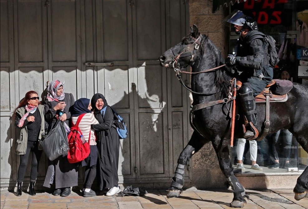 Look at my horse (p.) - Israel, Mounted police, Palestinians, The photo